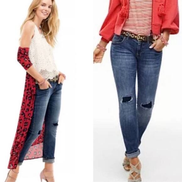 Cabi Slim Boyfriend Jeans Distressed Style #5695 Size 4 - Picture 1 of 10